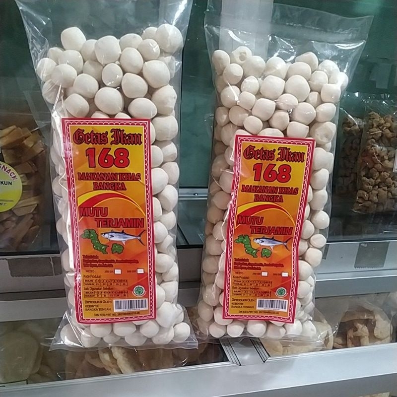 

LEK SNACK . Getas ikan Bangka bentuk bulat "CEMILAN BANGKA