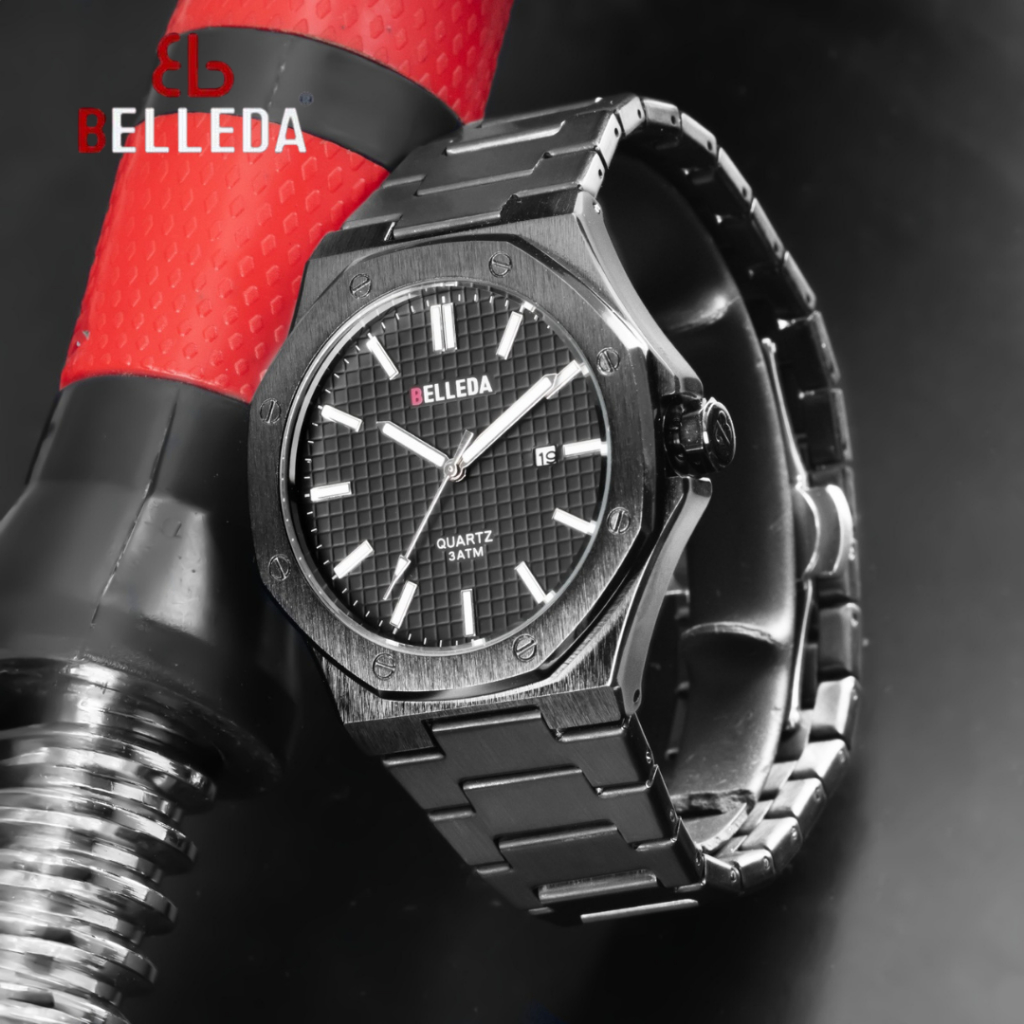 COD Jam Tangan Pria Belleda 9588 Tanggal Aktif Rantai Stainlees Steel Anti Air 3Atm Garansi Original