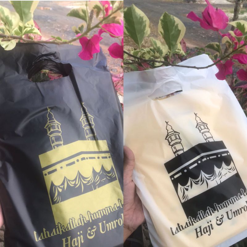 

Uk 25x35 Isi 50Pcc Kantong Plastik Ibadah Haji, Umroh, Lebaran Haji | Kantong Plastik Souvenir Haji & Umroh, Kemasan Parcel Haji