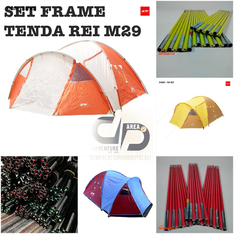 Set rangka tenda rei M29 4-6 orang set bingkai tenda rei m29 set frame tenda fiber