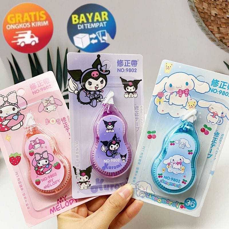 

MIKADO - KP181 TIPEX ROLL MOTIF PREMIUM CORRECTION TAPE SANRIO TIP X SEKOLAH TIP X LUCU KARTUN CINNAMOROLL MELODY KUROMI