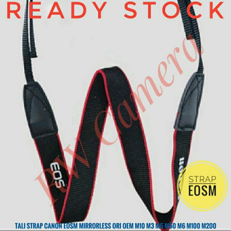 Strap Canon EOSM Mirrorless OEM ORI Neck Shoulder M10 M3 M5 M6 M50 M100 Tali M50ii dJL1