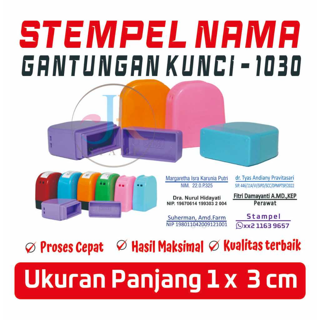 

stempel nama gantungan kunci 1030