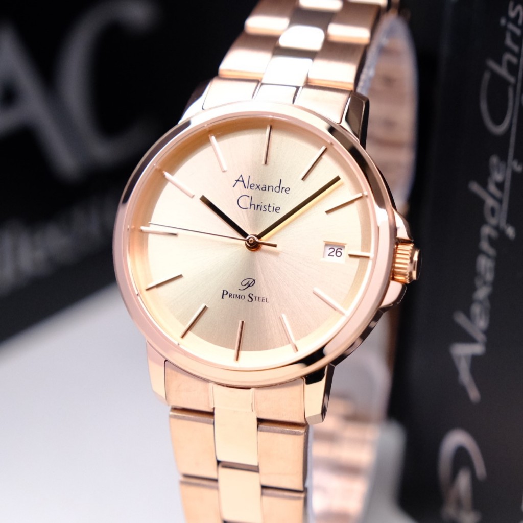 Alexandre Christie Wanita Terbaru 2024 Original AC 1032 Full Rosegold