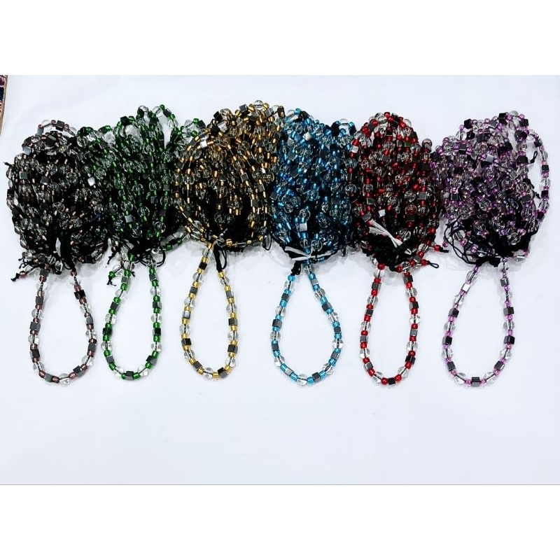 Gelang Blustin Kaca Warna-Warni Per Lusin KSL Grosir