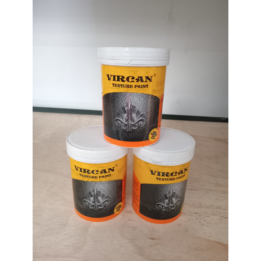 VIRCAN CAT TEKSTUR 1 LITER BLACK/ TEXTURE PAINT/ VIRCAN TEXTURE BASE BLACK 1KG
