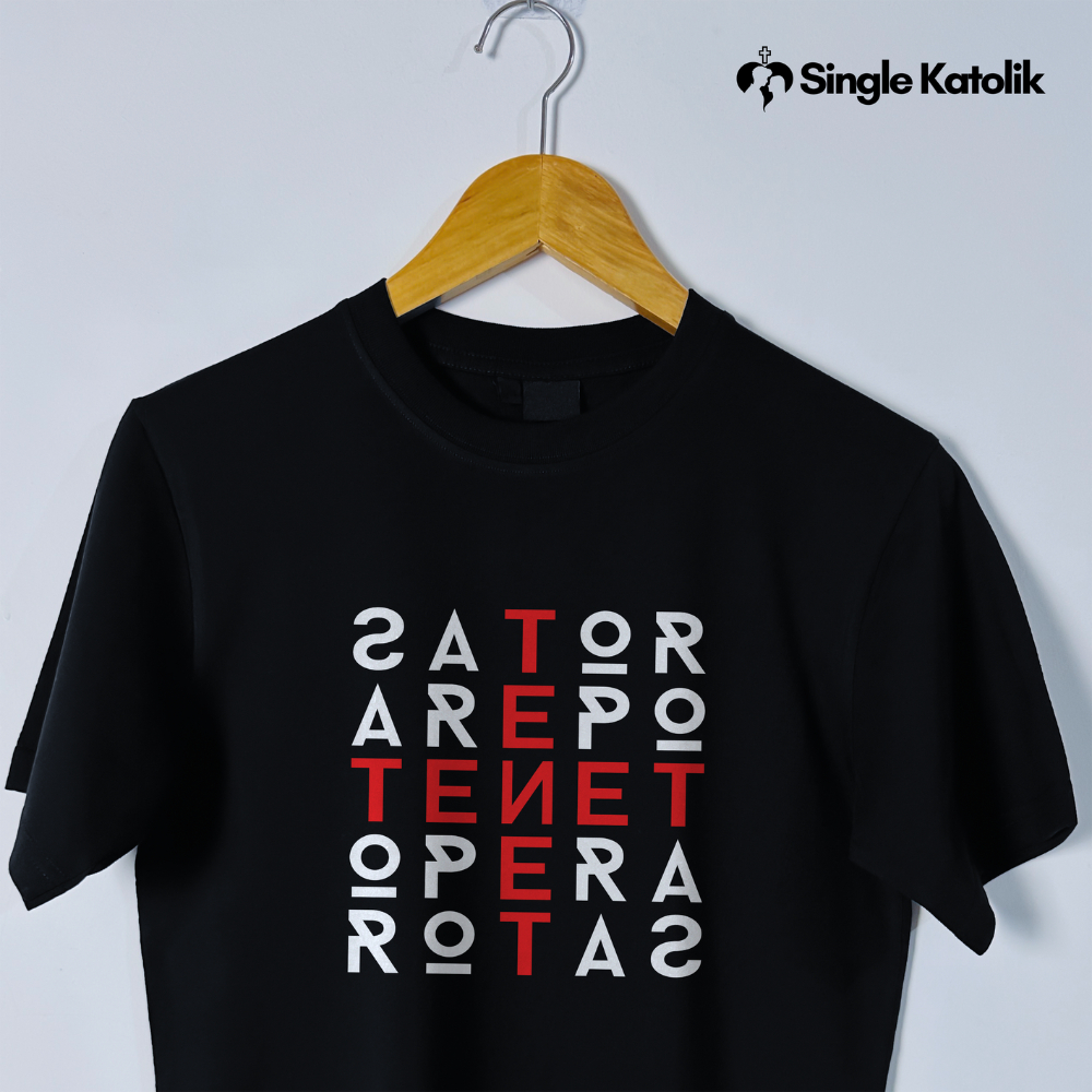 SATOR AREPO TENET OPERA ROTAS - Kaos Rohani - 100% Katun Premium - Single Katolik Official Store