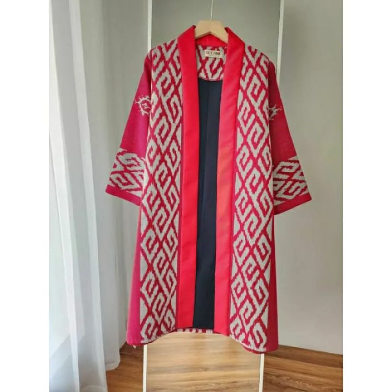 long outer tenun - outer tenun - cardigan outer