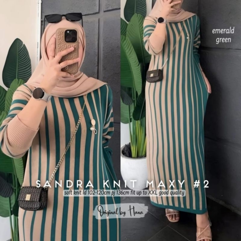 COD NEW 29 AGT | SANDRA // SYAHDA //LAFISHA MAXI RAJUT KNIT ORI HANA LABEL dress maxi rajut premium 