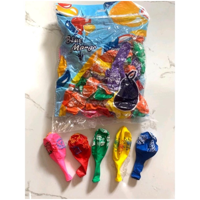 Balon Latex / Balon Karet Karakter 1pak isi 100 biji