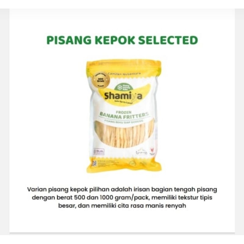 

Pisang Goreng Shamiya Lampung L 750g Frozen