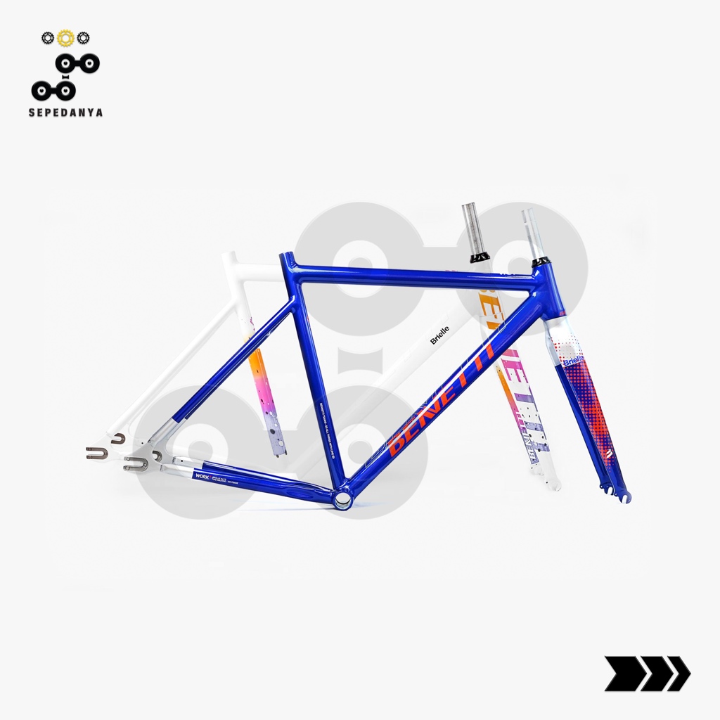 BJ Cycle Benetti Bennetti Brielle Tracklocross Frameset Frame Set Taper Tapered Carbon Fork 700c 23c