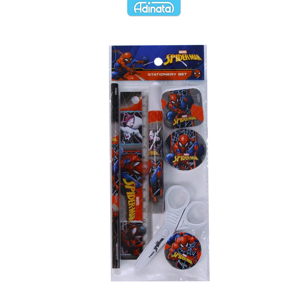 

Spiderman Stationery Set 7 Pcs - Adinata / Paket Alat Tulis / Alat Tulis Karakter / Alat Tulis