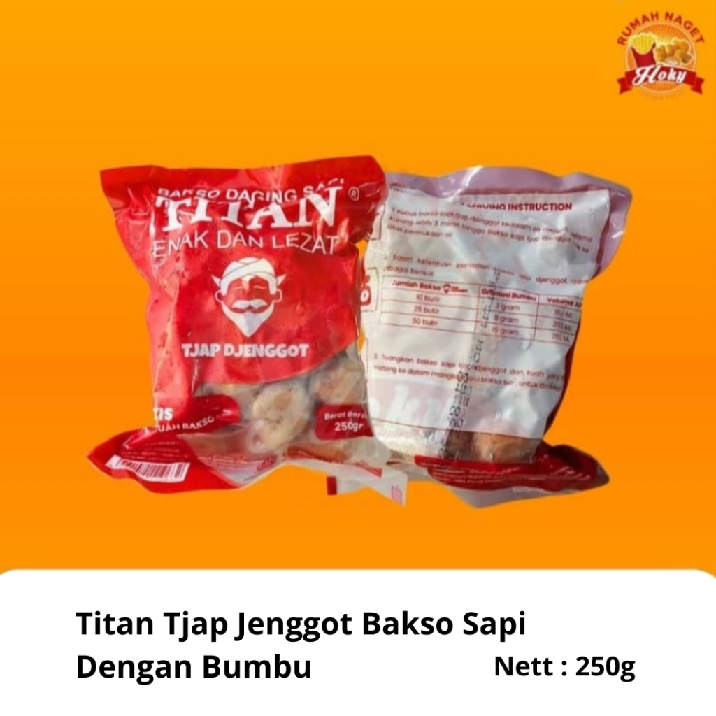 

Titan Tjap Jenggot Bakso Sapi 250g (dengan bumbu)