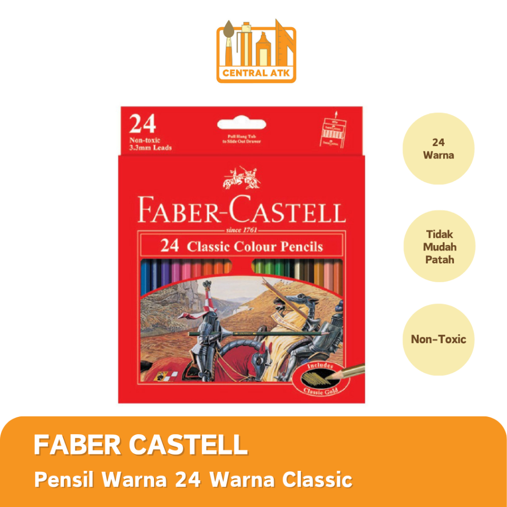

COLOUR PENCIL / PENSIL WARNA FABER CASTELL 24 WARNA CLASSIC