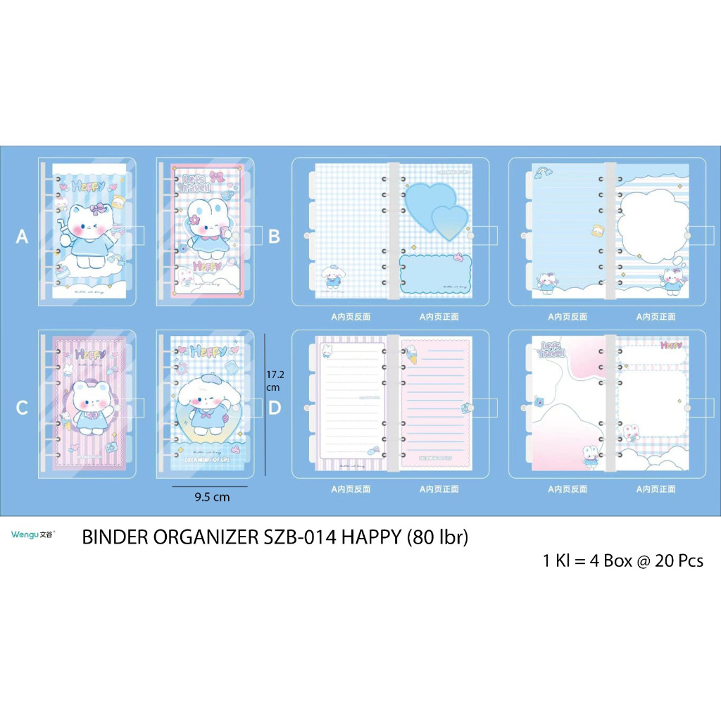 

BINDER ORGANIZER SZB-014 HAPPY WENGU