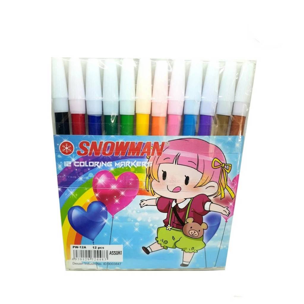 

Spidol SNOWMAN 12 Coloring MARKERS