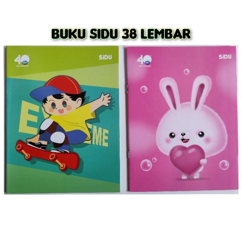 

Buku Tulis Sidu 38 lembar 1 pack isi 10 Buku / Buku Tulis Sinar Dunia