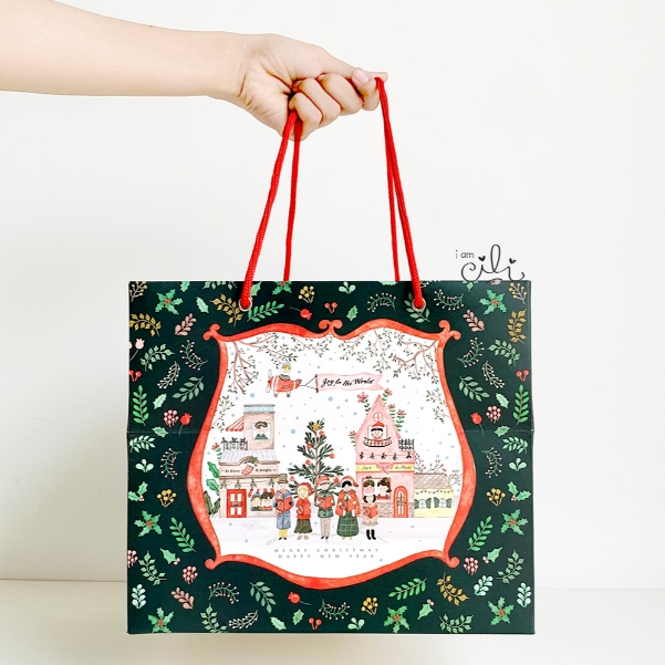 

(PAPERBAG 24 x 24 x 21 cm NATAL) Paperbag tas natal christmas (ISI 10)