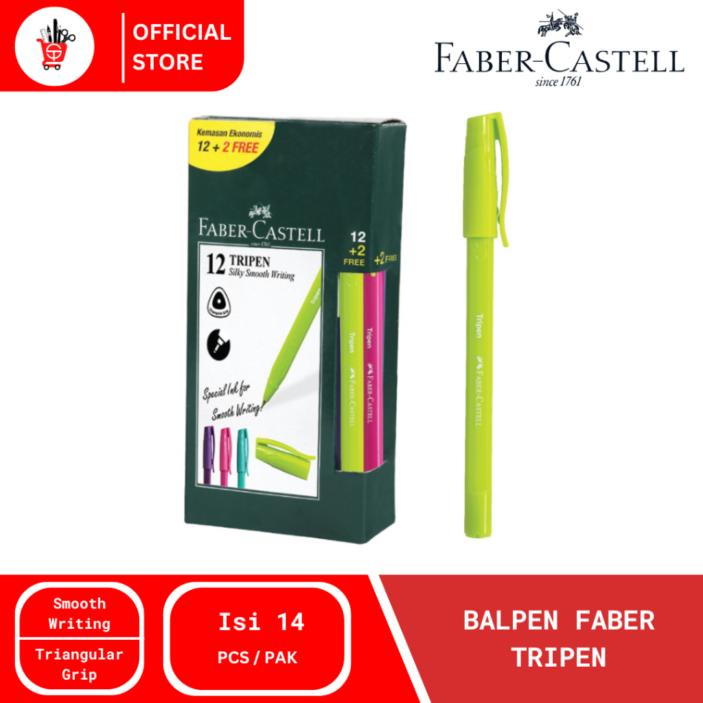 

Ballpoint | Pulpen | Balpen Faber-Castell Tripen (12 PCS)