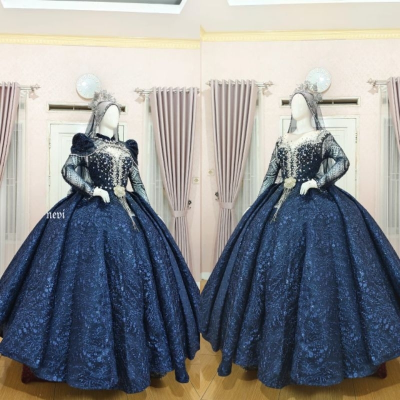 GAUN PENGANTIN BARBIE BEREKOR | GAUN WEDDING PAYET EKOR | KEBAYA BARBIE MODERN | GAUN MUSLIMAH MEWAH