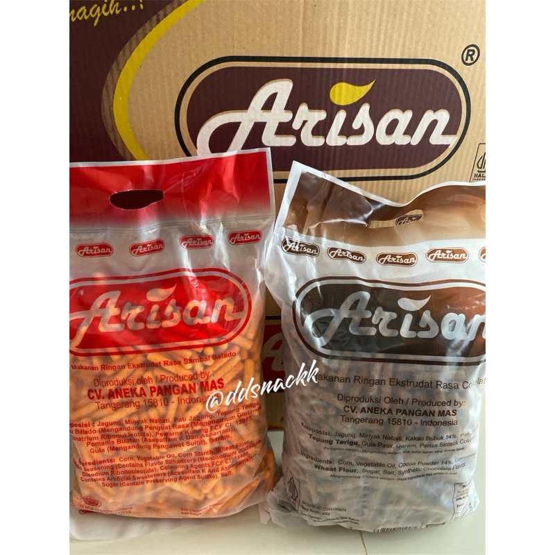 

STIK ARISAN RASA BALADO COKLAT KEJU 400gram