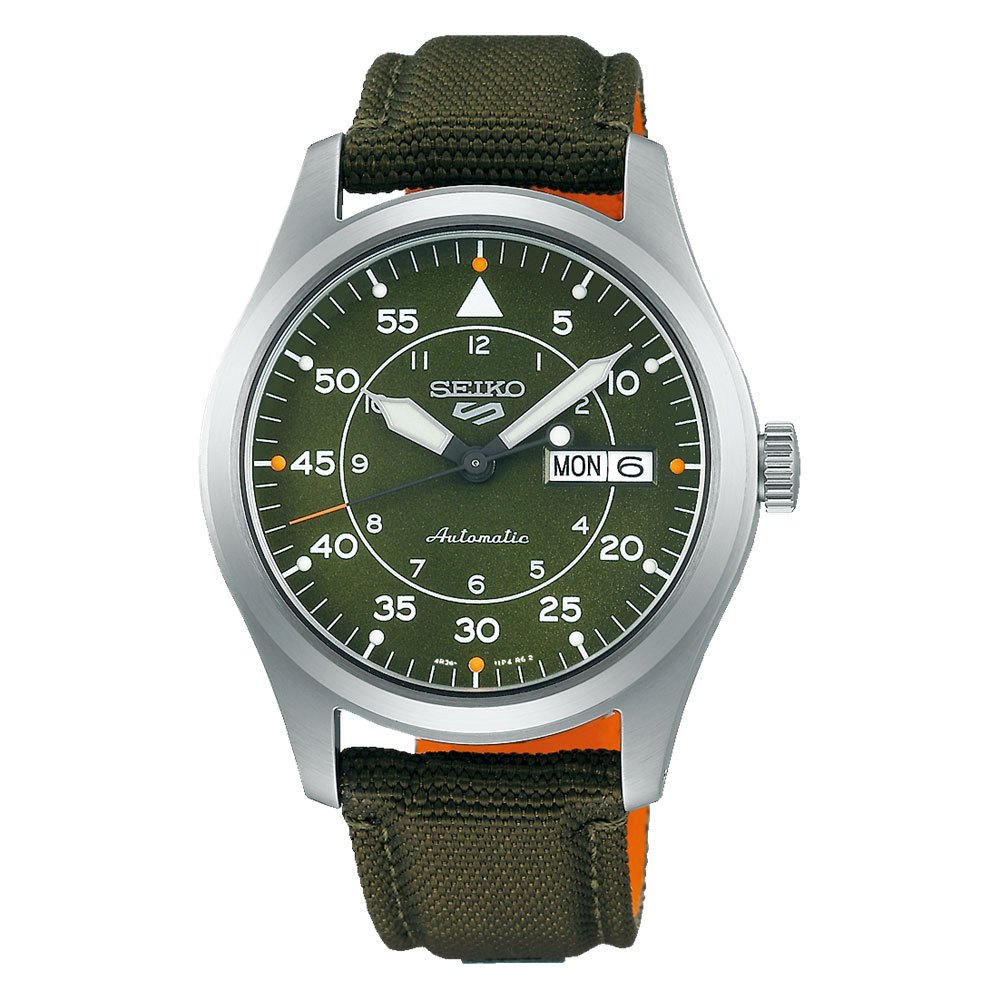 Seiko 5 Sports SRPH29K1 Automatic Green Dial Green Nylon Leather Strap - Jam Tangan Seiko Original