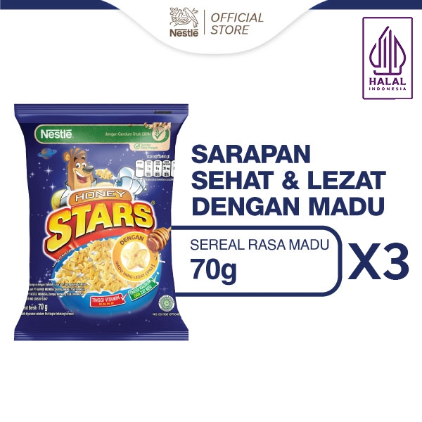 

HONEY STARS CEREAL POUCH 70g x 3