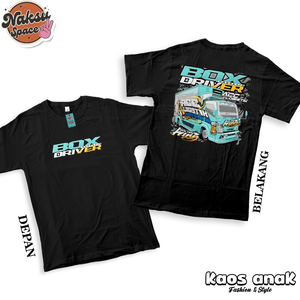 KAOS ANAK - KAOS TRUK BOX DRIVER TRUK MANIA CANTER BAJU TRUK ANAK  BAJU DISTRO