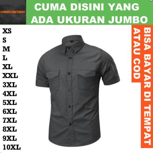 5XL 4XL 3XL XXL XL L M S XS 10XL 9XL 8XL 7XL 6XL T SHIRT Kemeja Pria Hem Cowok Dua 2 Kantong Saku Ju