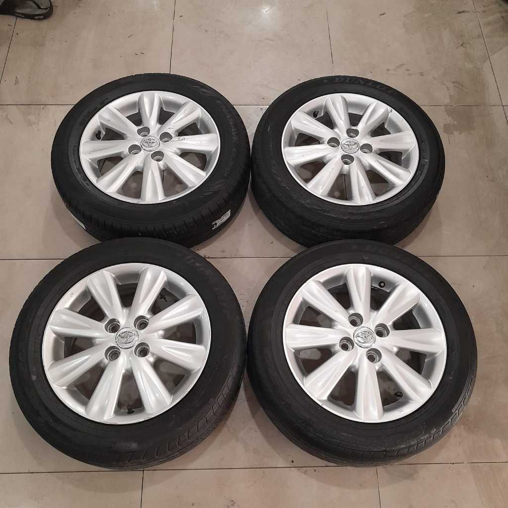 Velg Bekas Murah Standar Yaris P8 Ring 15 Baut 4x100 Plus Ban 195/60 r15
