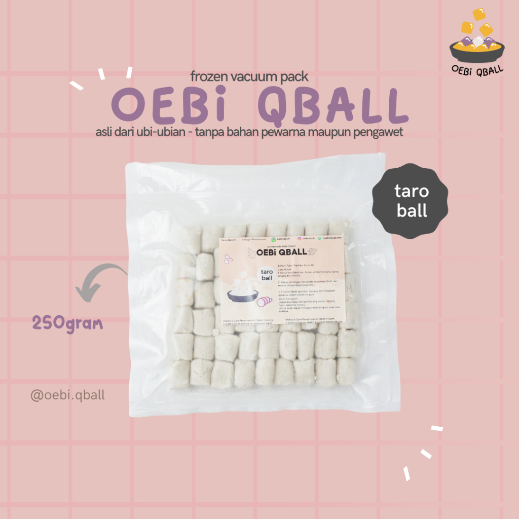 

Taroball putih Taiwan 芋圓 frozen homemade 250gram