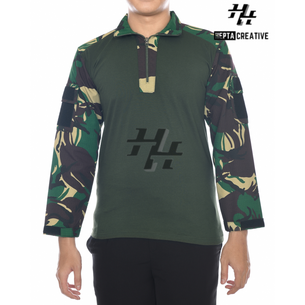 KAOS TACTICAL PRIA LENGAN PANJANG BDU LORENG MALVINAS M L XL XXL HEPTA CREATIVE