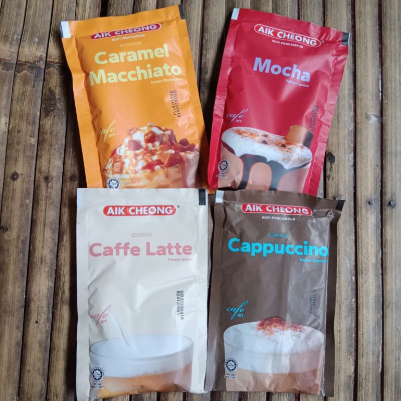 

ECERAN - Aik Cheong coffee art series caramel macchiato / mocha / caffe latte / cappuccino sachet (1pcs)