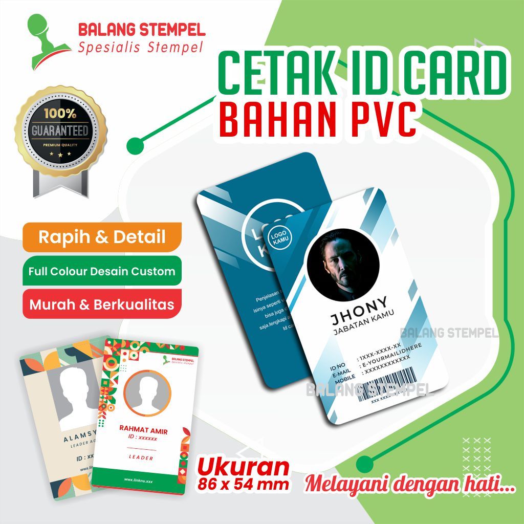 

Id Card Bahan PVC Premium Anti Luntur