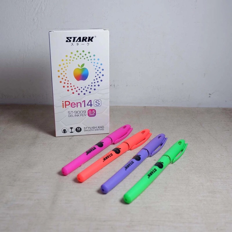 

Pulpen Gel Ipen14 pro Stark 1 pack isi 12 pcs Pen tinta hitam Anti Bocor sekolah kantor