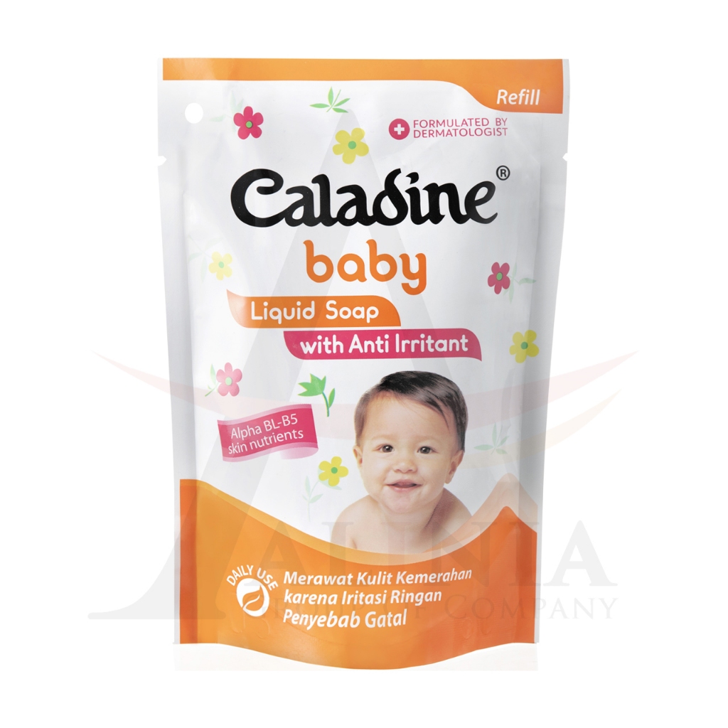 Caladine Baby Sabun Bayi Cair Refill Anti Iritasi untuk Sehari-hari (Pouch 210ml)