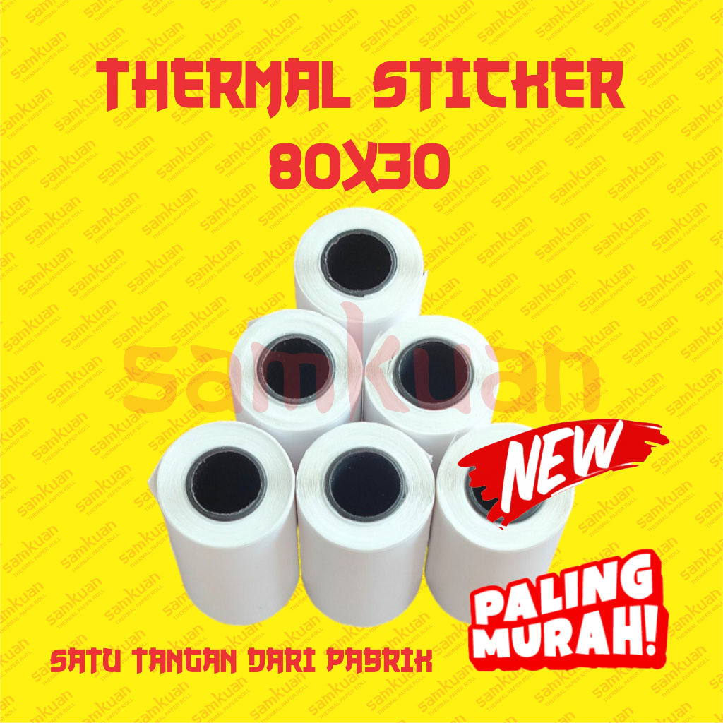 

THERMAL LABEL STIKER 80MM STIKER LABEL THERMAL PRINTER 80X30 80MM BLUETOOTH PAPERANG PREMIUM