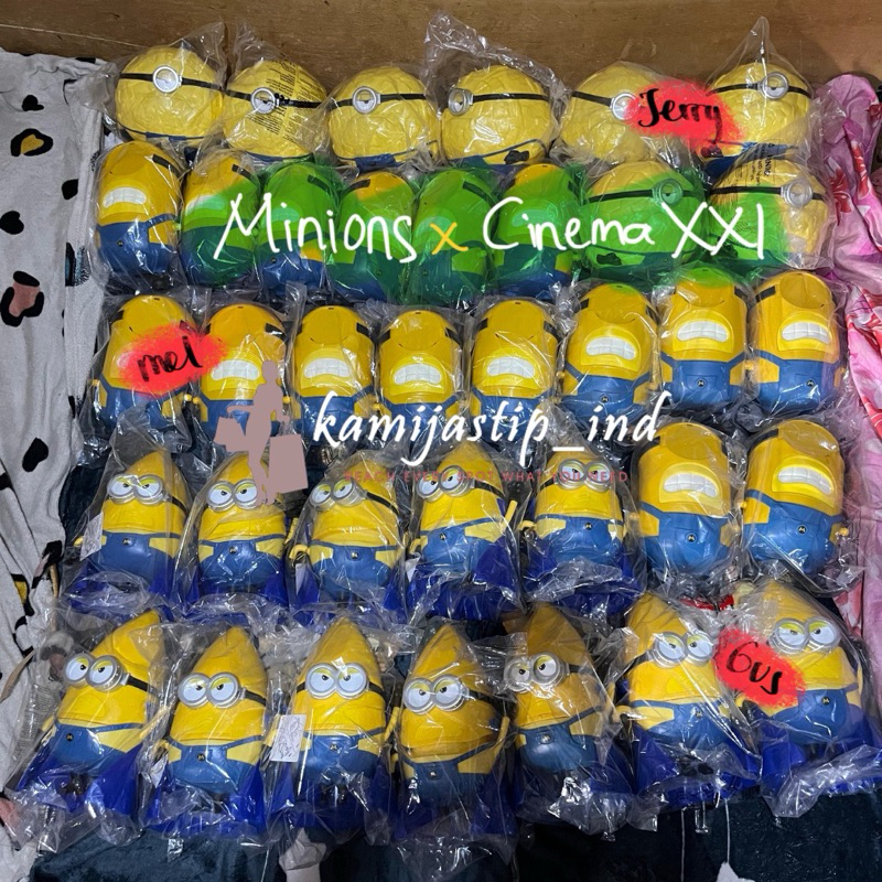 (READY STOCK LANGSUNG KIRIM) JASTIP ORIGINAL MINIONS X XXI CINEMA 21 TUMBLER, MINIONS TRAY MCDONALDS