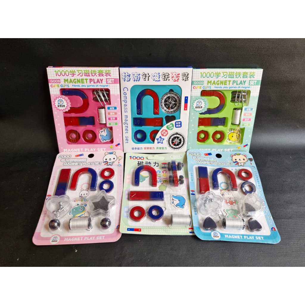 Magnet Set Mainan Anak Mobil Besi Berani