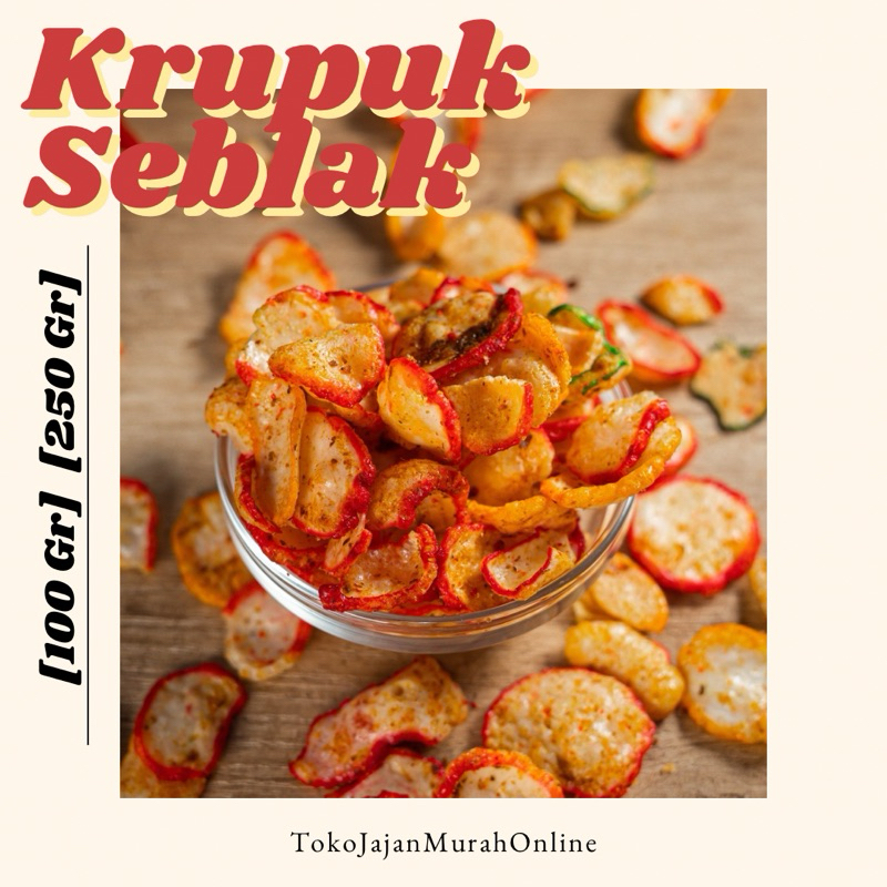 

Cemilan Snack Krupuk Seblak Pedas Bawang Kencur, Kerupuk Warna Warni Pedes & Renyah [100 gr] [250 gr]