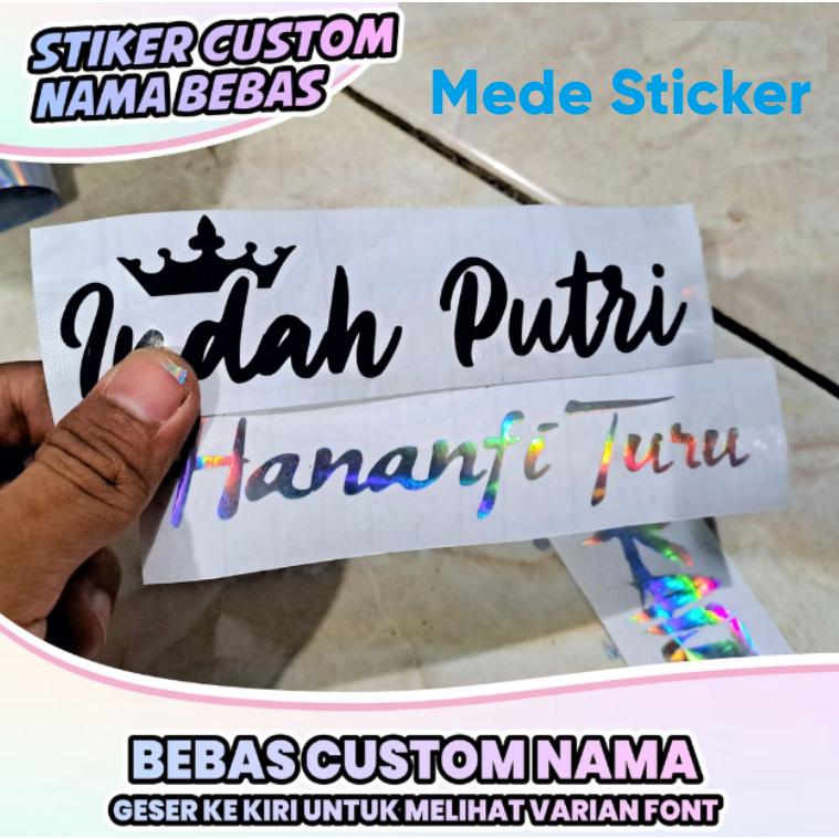 

Custom Cuting Stiker Nama 1000 an