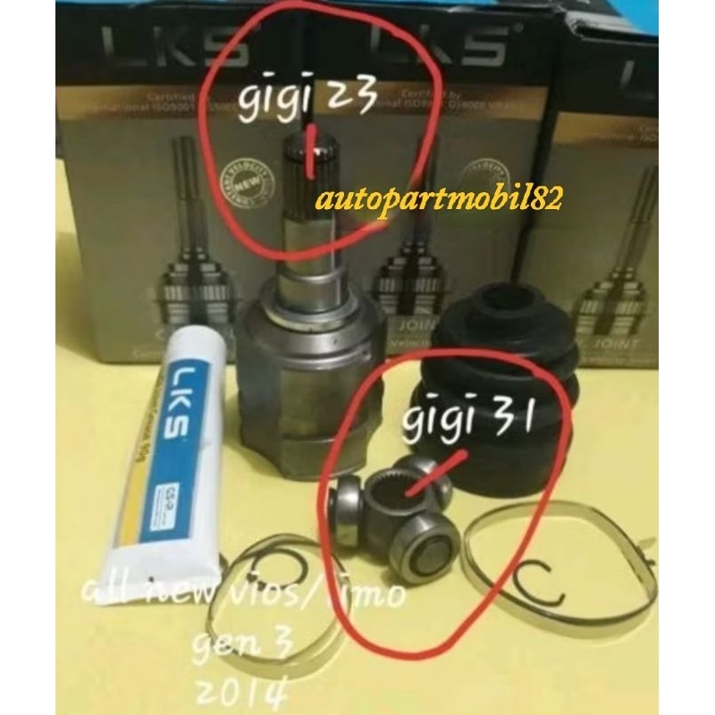 CV Joint Dalam As Roda Depan Dalam Toyota All New Vios Gen 3 Limo