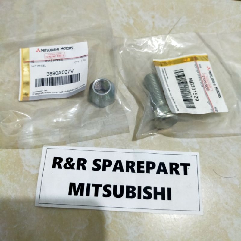 Baut roda L300 dan mur roda L300 original MB301529 / 3880A007V  asli MMKSI baut dan mur roda L300 or