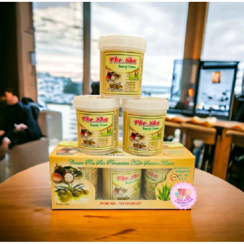 Phe Sha Beauty Cream Original 6 Pot + Box BPOM NA