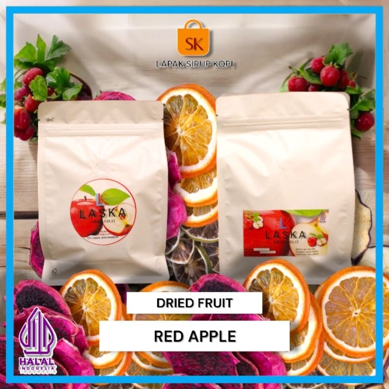 

Dried fruit red apple 100 gram - Apel merah kering - garnish minuman - buah kering
