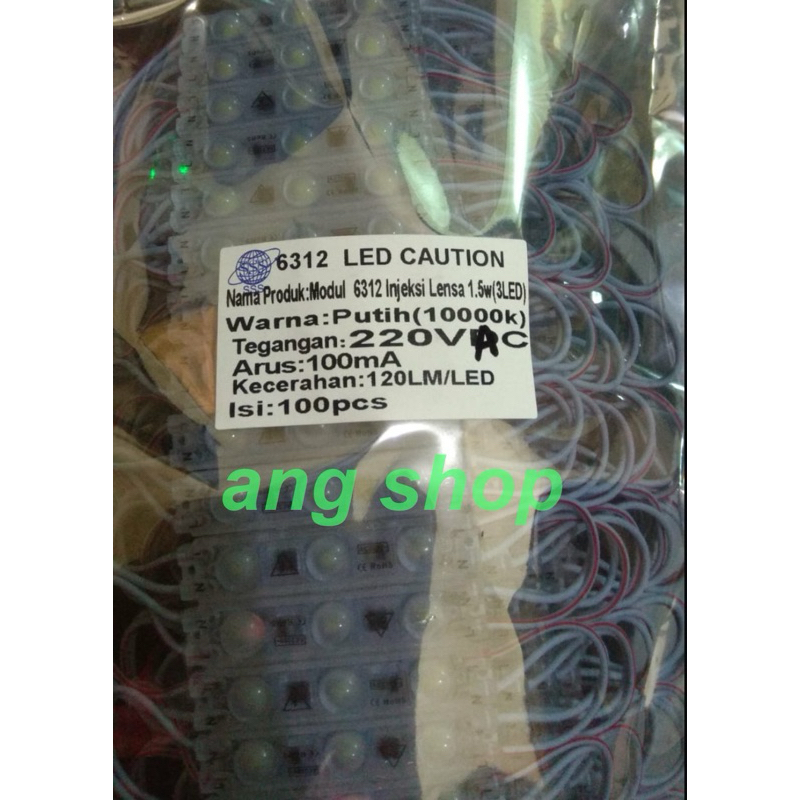 Per 100 Pcs Led Modul 6312 Modul 3 Mata Led 2835 220V Putih 220VAC