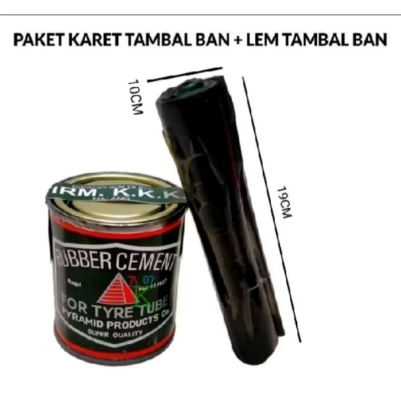 Paket Lem dan Karet Tambal motor mobil