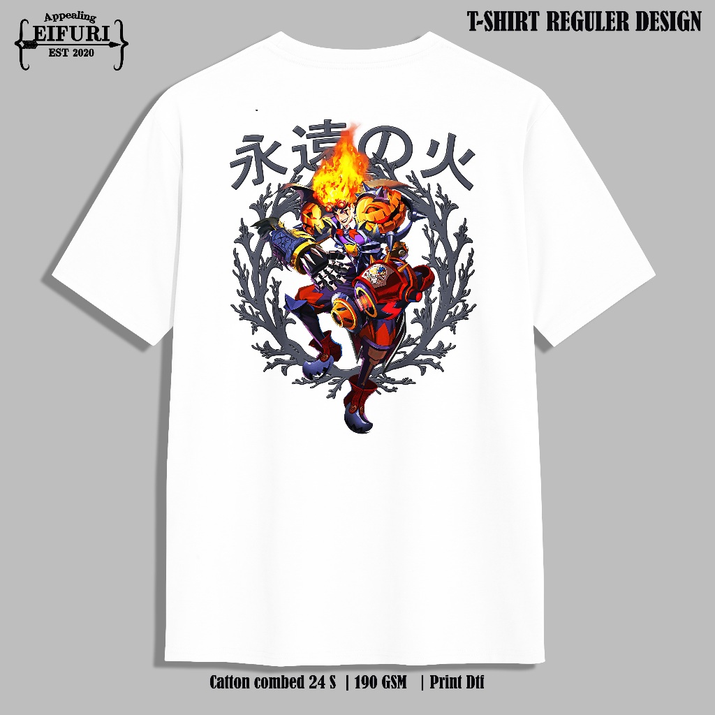 kaos hero mobile legend X-borg T-Shirt Japanese style Kaos Anime catton combed 24s Eifuri Store
