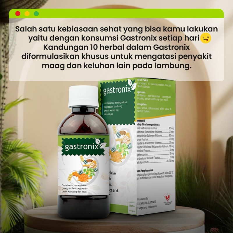 GASTRONIK HERBAL ASAM LAMBUNG MAAG GERD DARI HWI PRODUK ORI